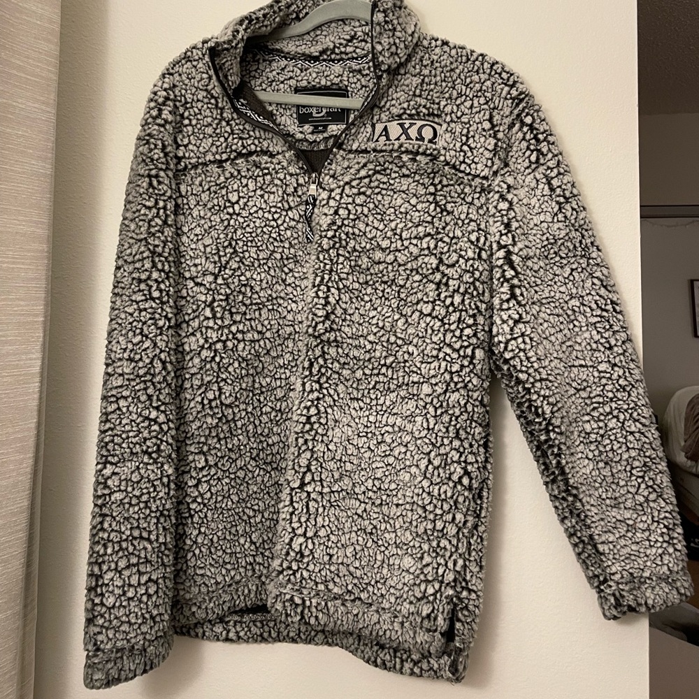 Gray Alpha Chi Omega (AXO) 3/4 Zip Jacket